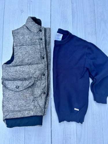 BUNDLE: Kids Gap Puffer Vest + Knit Sweater. Youth