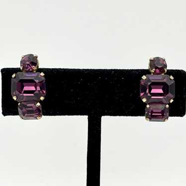 Late 50s/ Early 60s Coro Rhinestone Earrings - image 1
