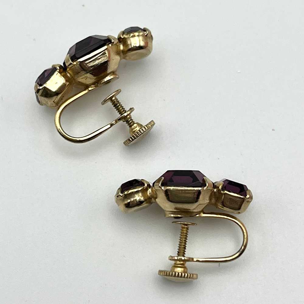 Late 50s/ Early 60s Coro Rhinestone Earrings - image 2