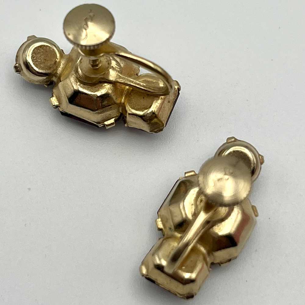 Late 50s/ Early 60s Coro Rhinestone Earrings - image 3
