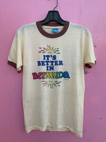 COOL 1970S ITS BETTER IN BERMUDA RAINBOW GRAPHIC R