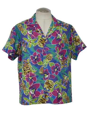 1980's Hilo Hattie Mens Hawaiian Shirt