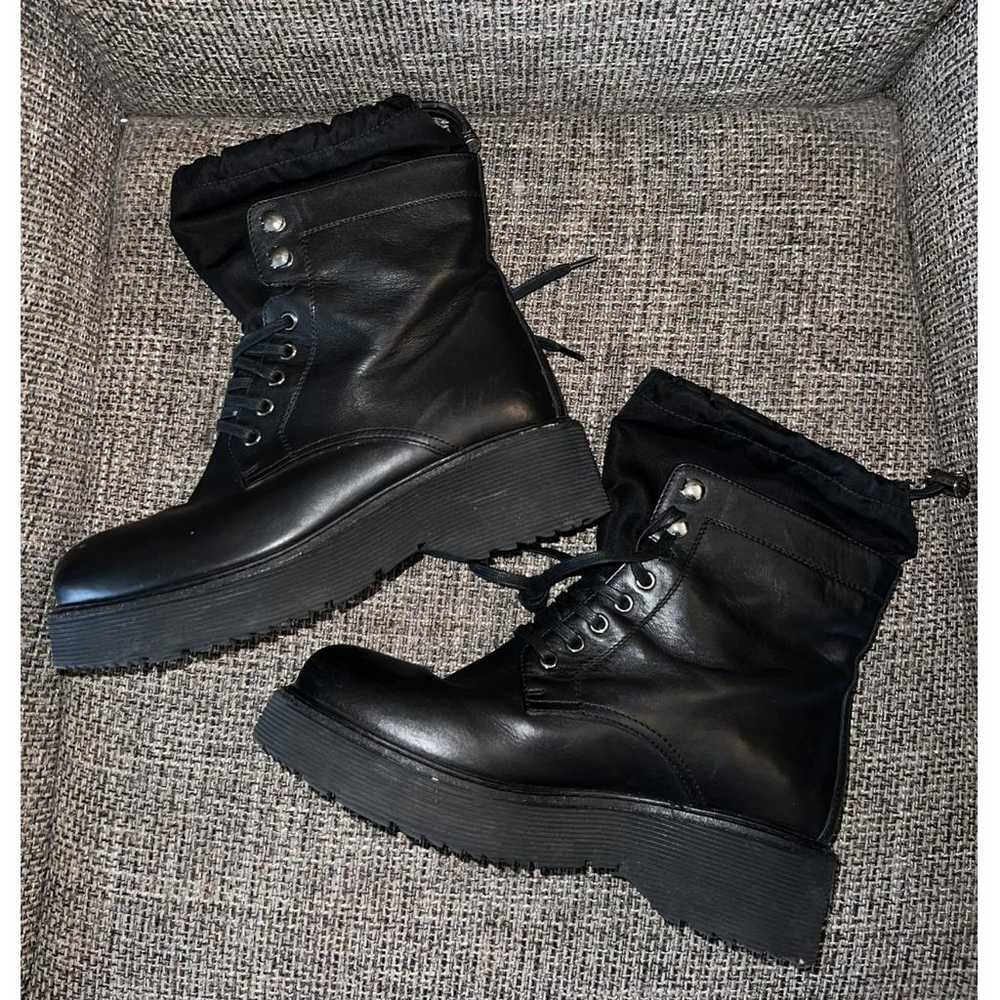 Prada Leather lace up boots - image 6