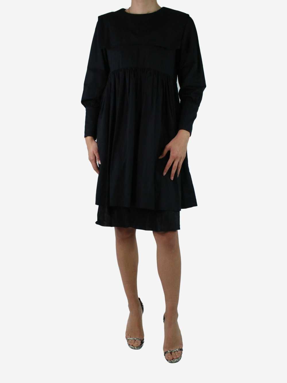 Molly Goddard Black long-sleeved panelled dress -… - image 3