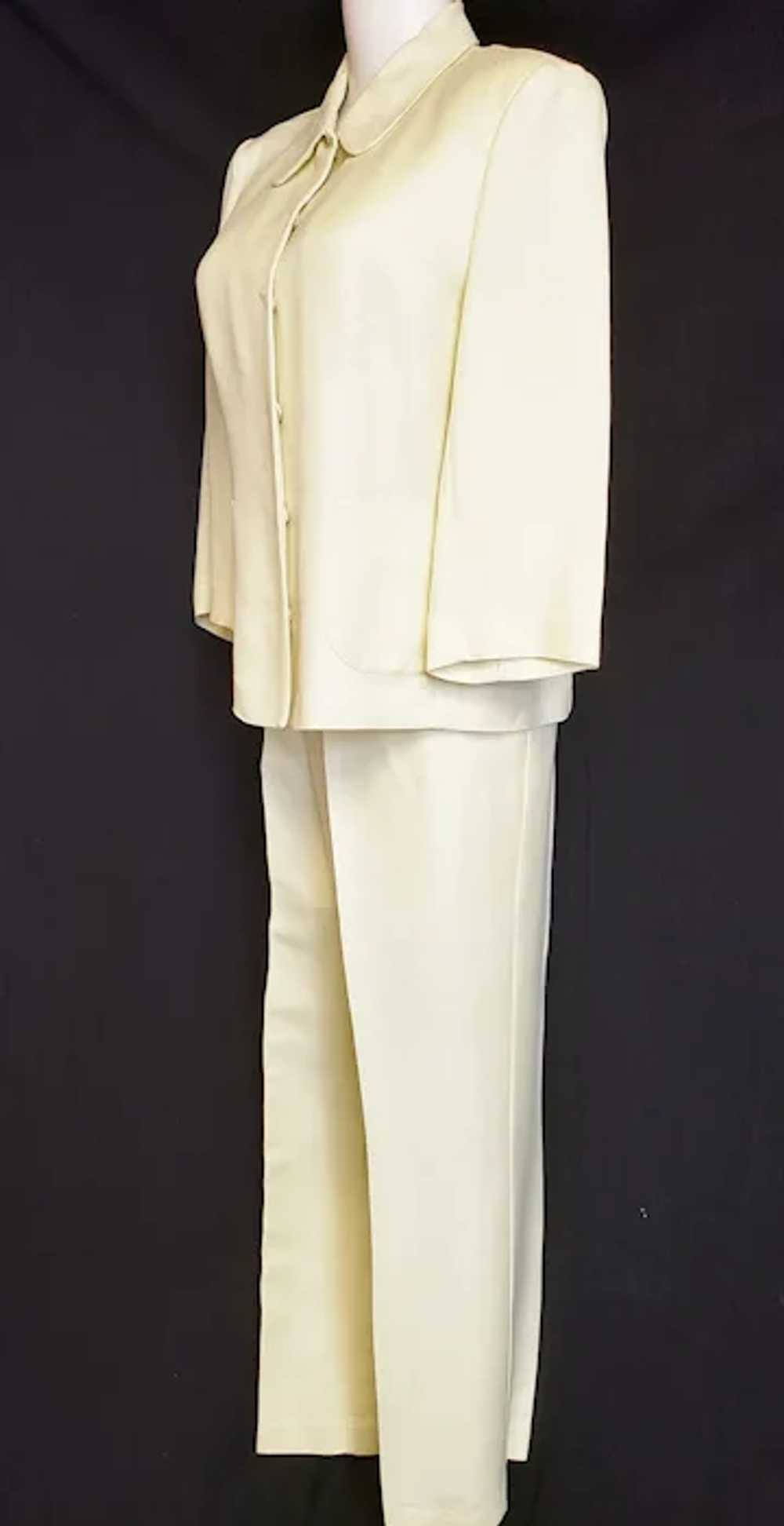 Linen Lime-Light Emma James Pant Suit - Mid-Centu… - image 2