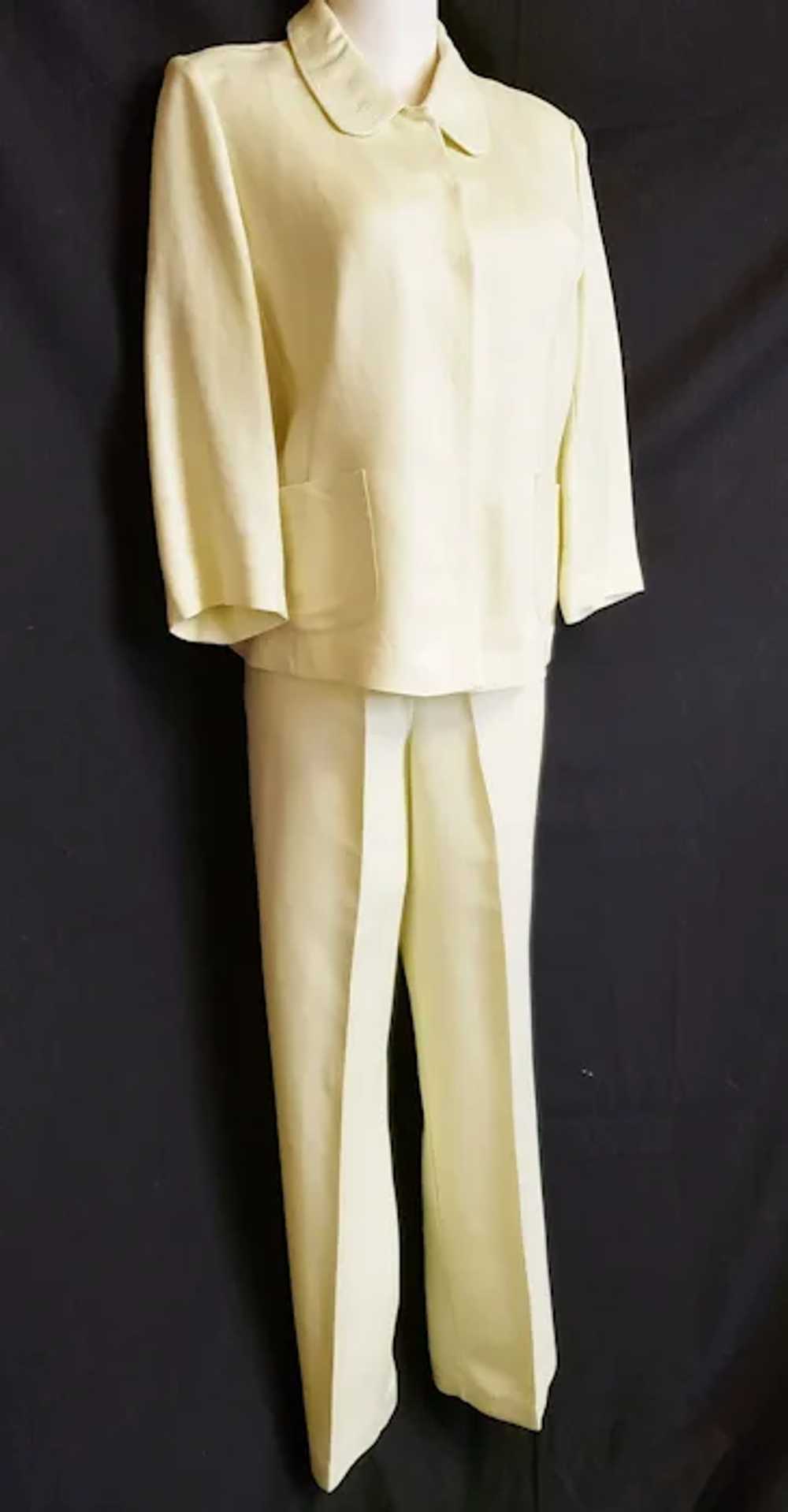 Linen Lime-Light Emma James Pant Suit - Mid-Centu… - image 7