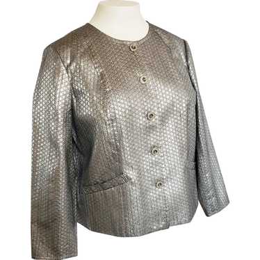 Louis vuitton Monogram leather jacket Silvery Metallic ref.281185 - Joli  Closet
