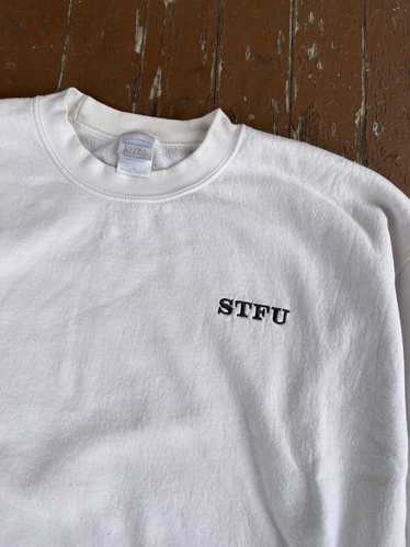 Vintage Vintage STFU Embroidered Crewneck White Si