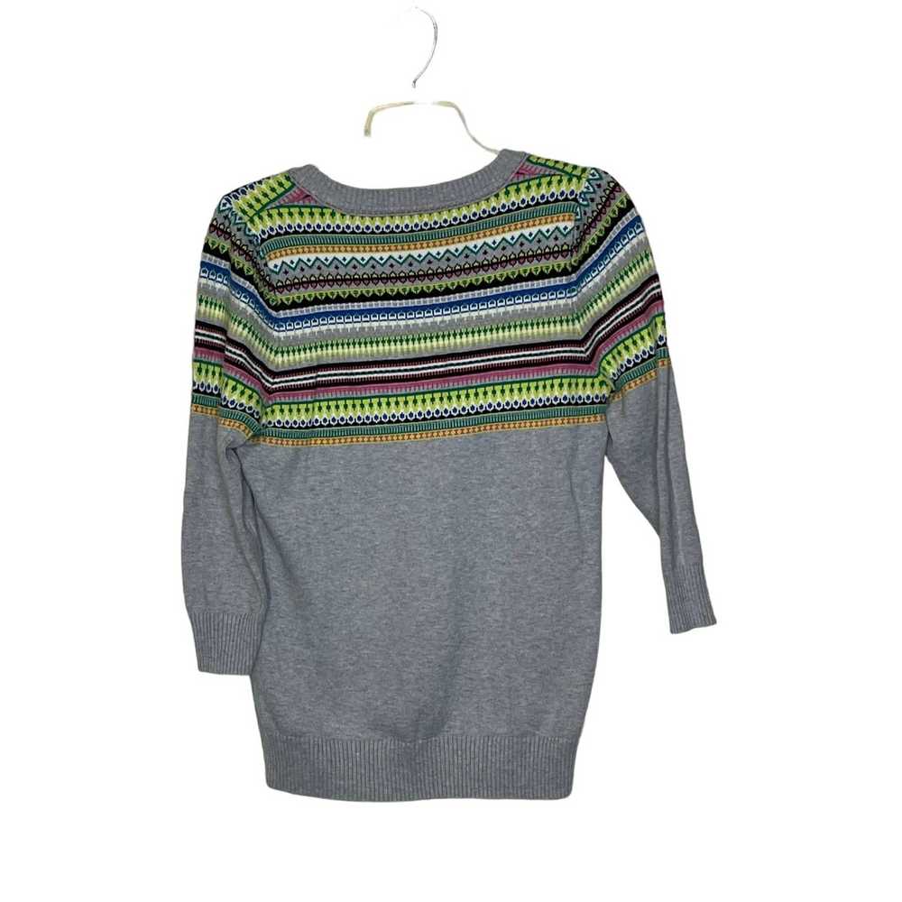 Gap Gap Sweater Size Large Gray Colorful Fair Isl… - image 8