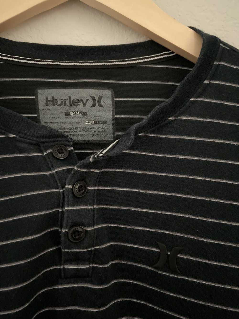 Hurley × Streetwear Hurley Black Henley Long Slee… - image 3