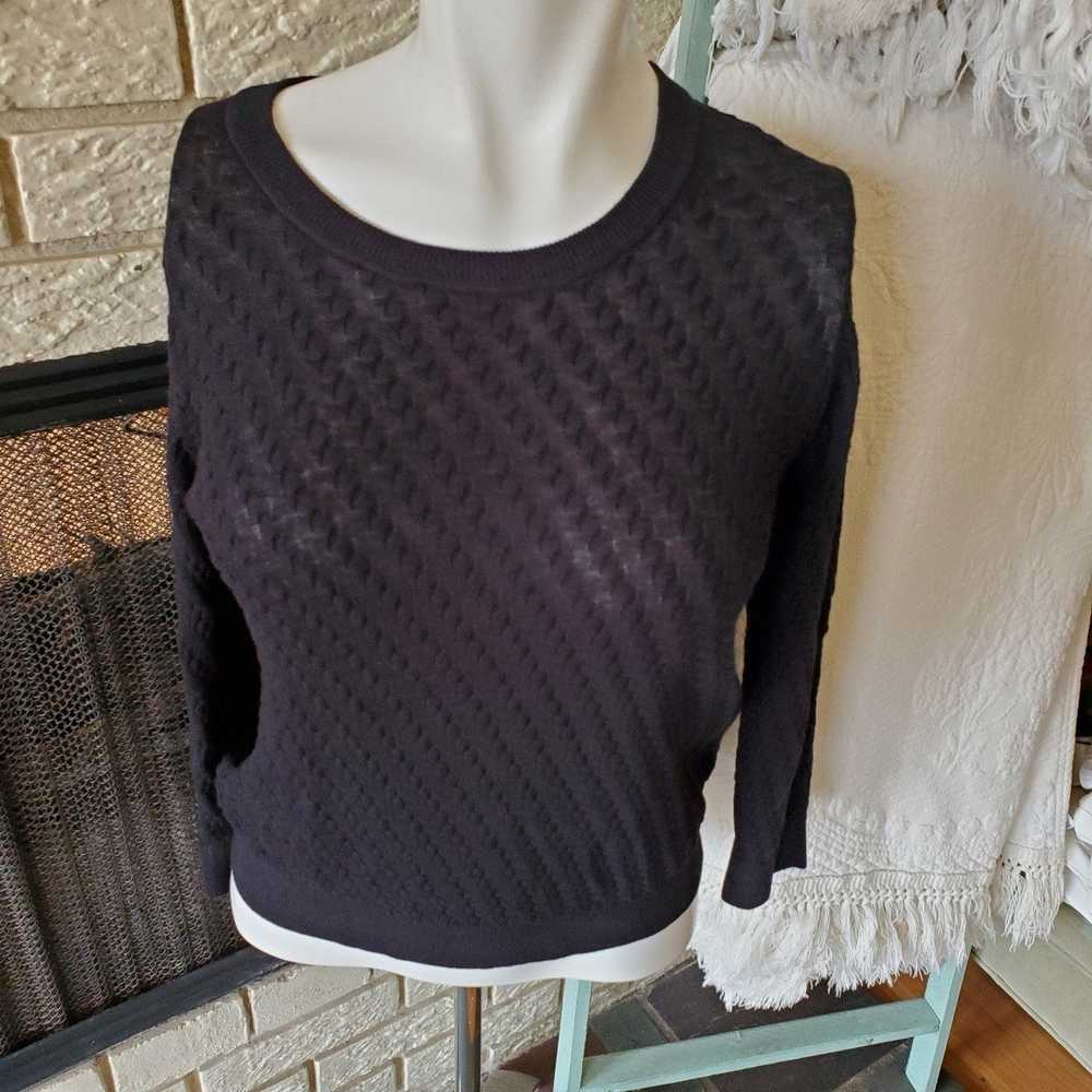 Other Margaret O'Leary black Textured Knit Cotton… - image 2