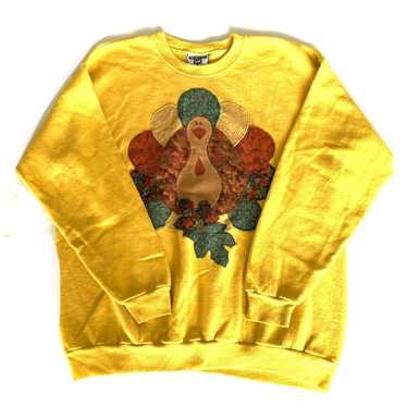 Lee × Vintage Vintage Lee yellow sweatshirt big e… - image 1