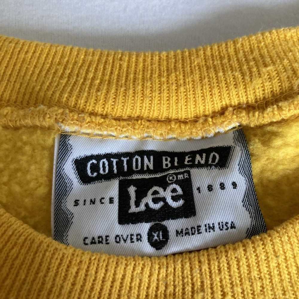 Lee × Vintage Vintage Lee yellow sweatshirt big e… - image 4