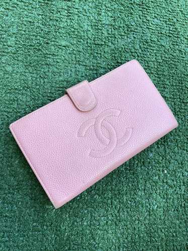 Chanel CC caviar long wallet