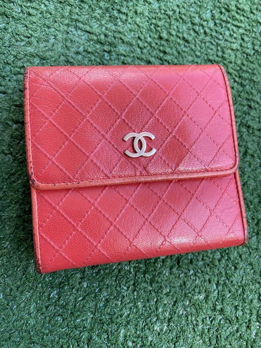 Chanel CC quilted leather trifold wallet - image 1