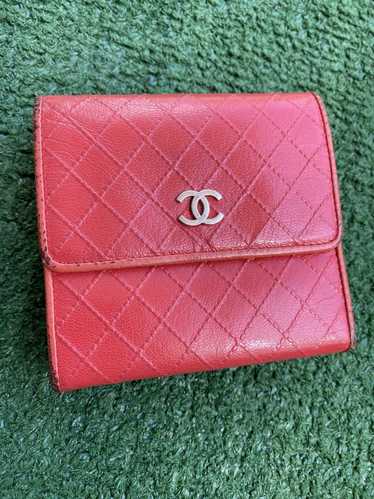 Chanel CC quilted leather trifold wallet