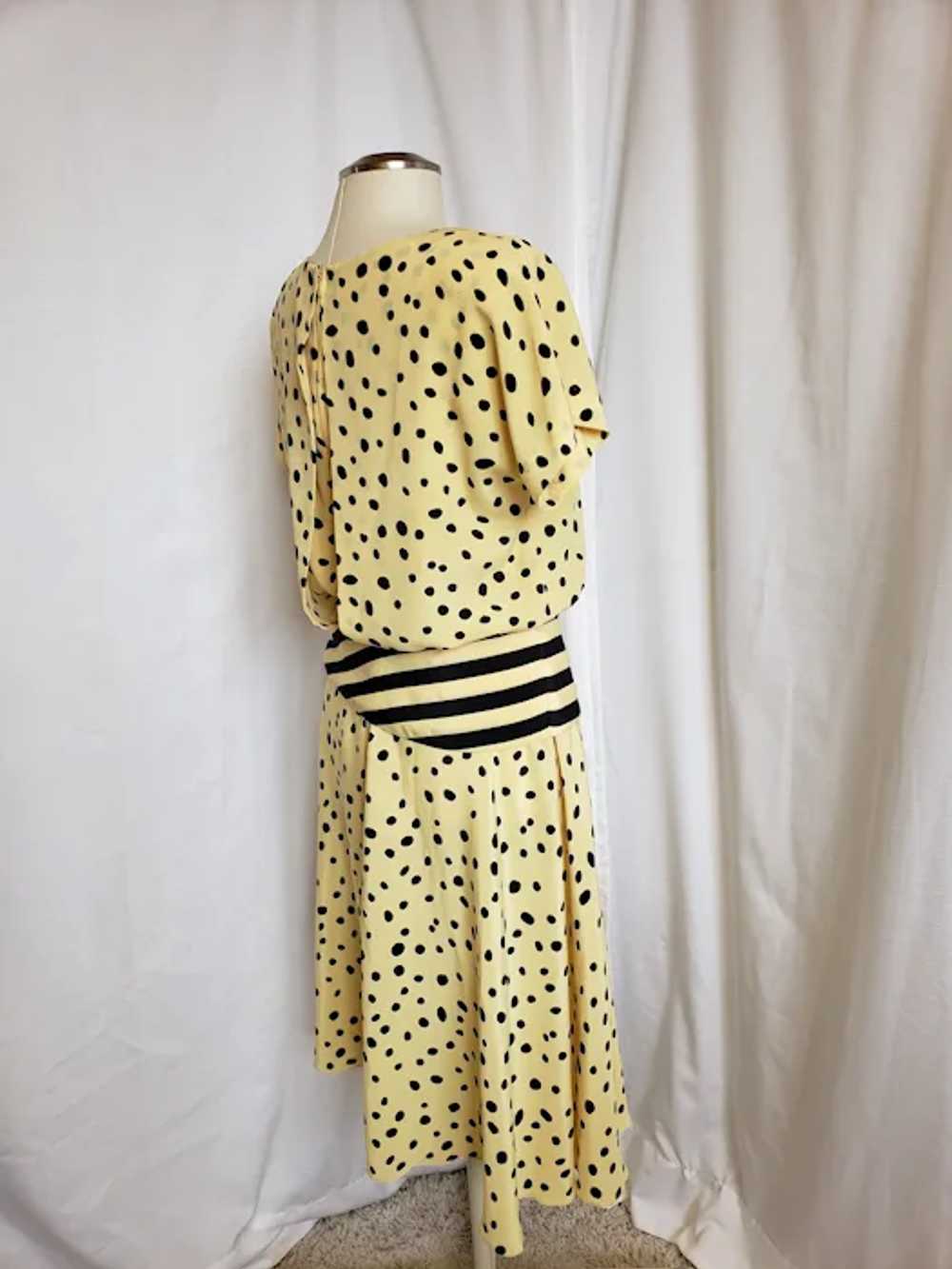 Sunny Yellow and Black Dots 'n Stripes Dress - image 11