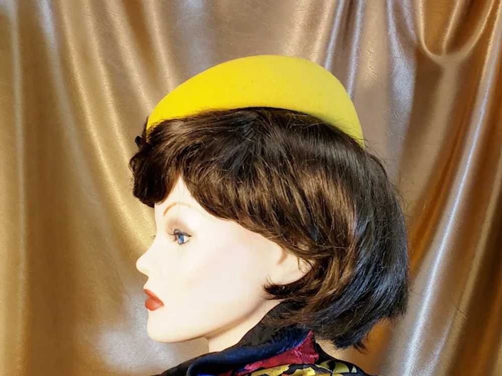 Vintage Feathered Yellow-Gold Gem of a Hat - image 7