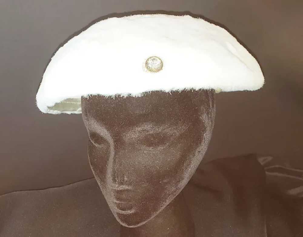 Vintage Saucer Hat with Sparkle!  1960's - image 3