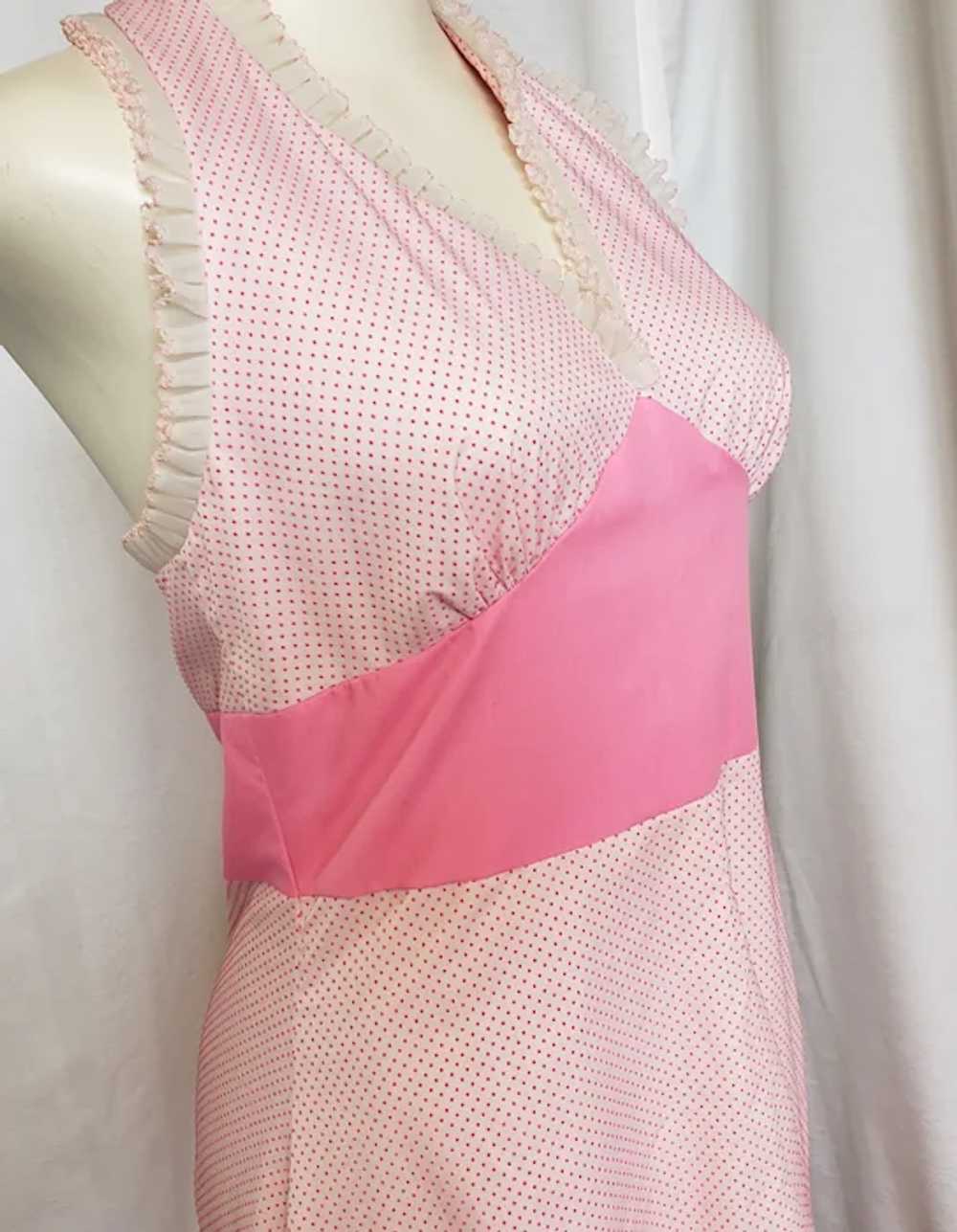 Pretty in Pink, Dotted Swiss Halter Dress - image 12