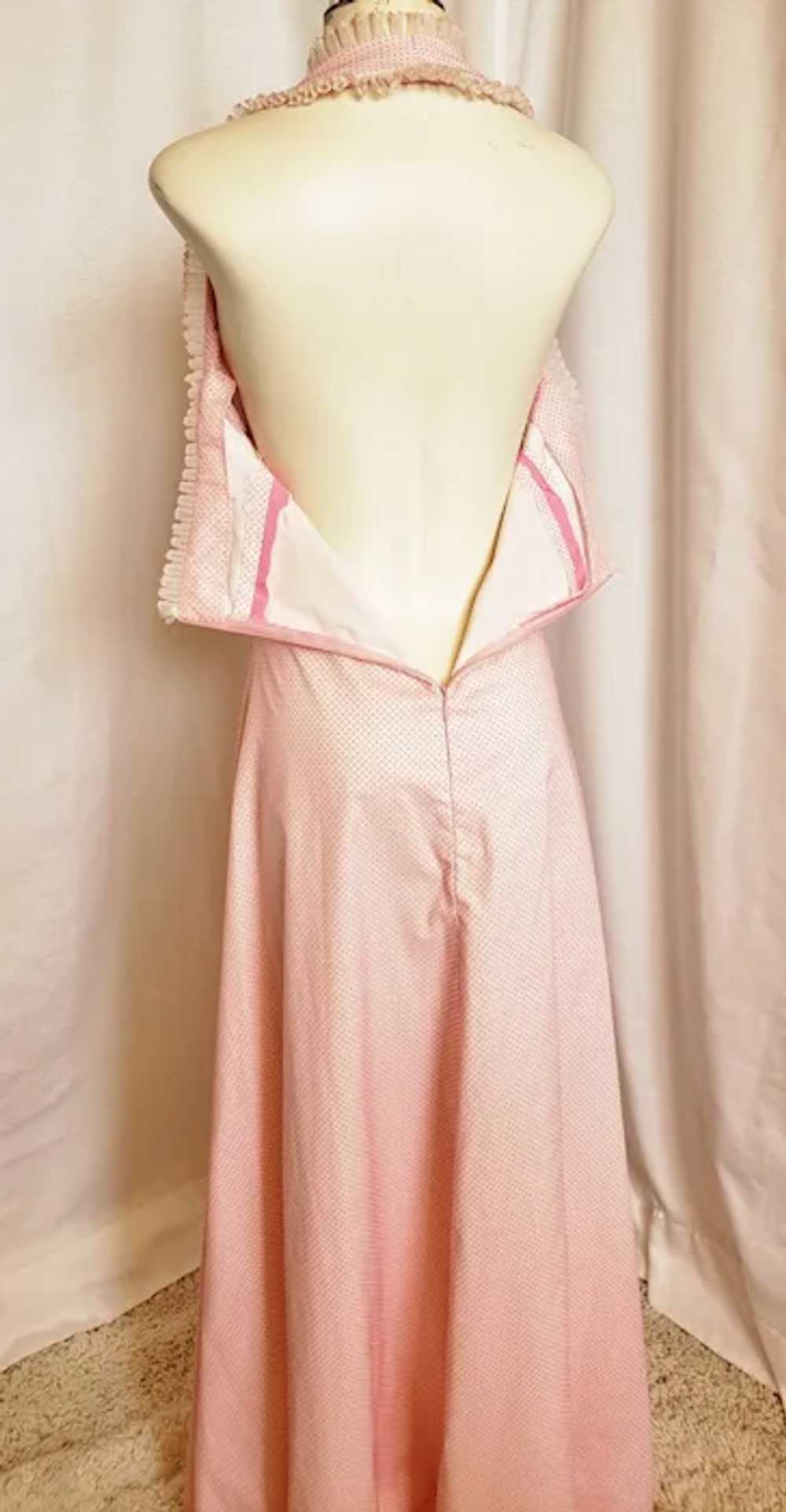 Pretty in Pink, Dotted Swiss Halter Dress - image 9