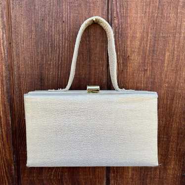 1960s Gold Lurex Box Purse - image 1