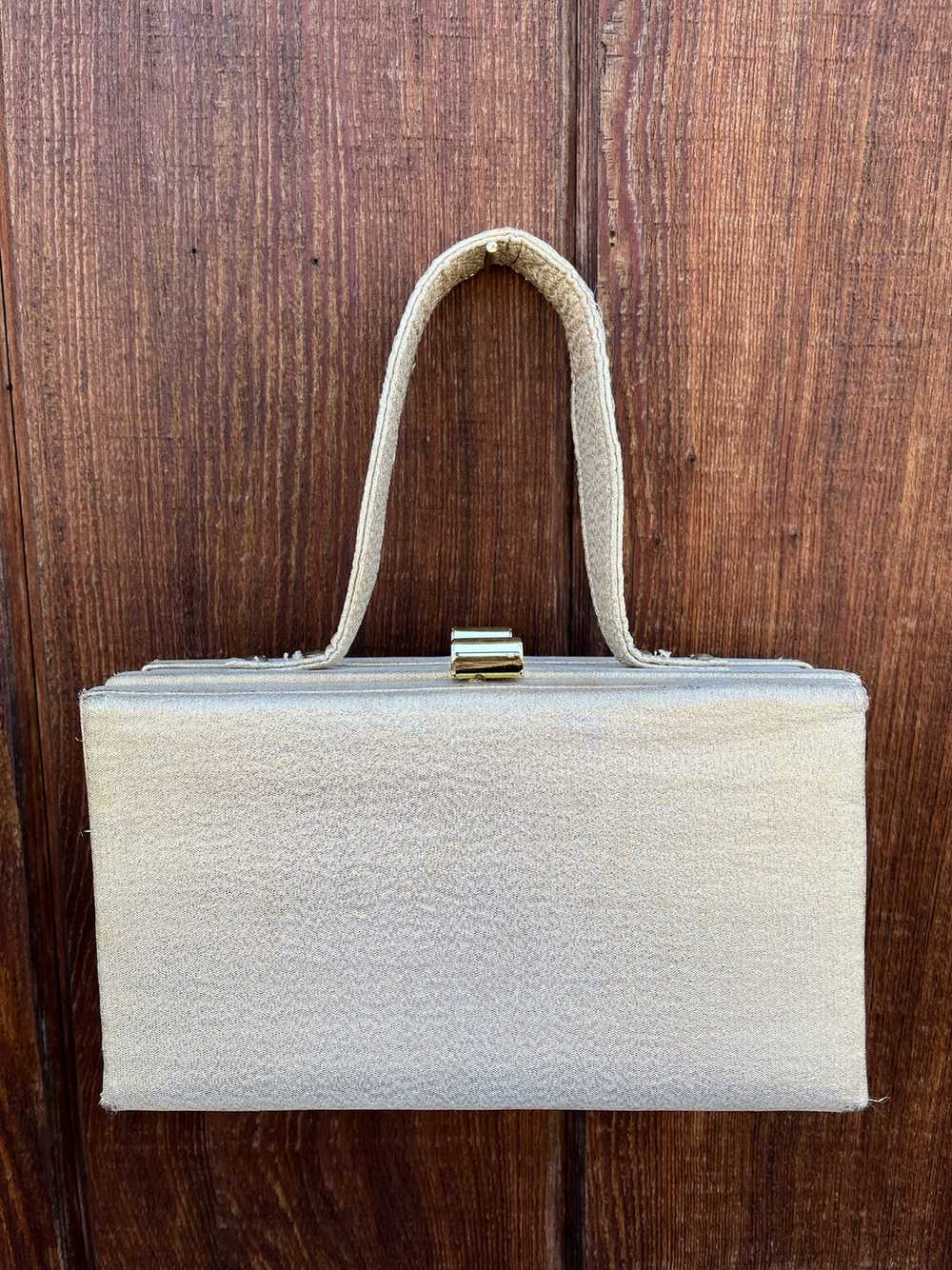 1960s Gold Lurex Box Purse - image 2