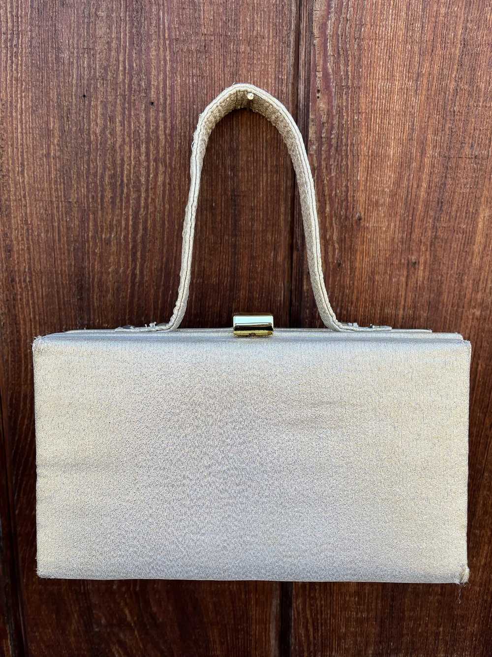 1960s Gold Lurex Box Purse - image 3