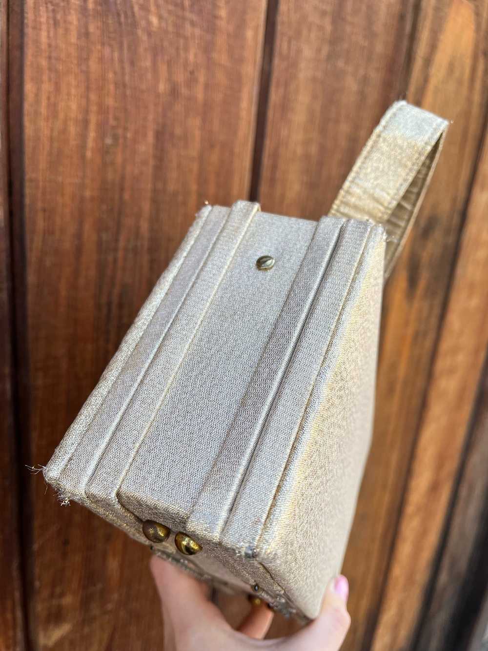 1960s Gold Lurex Box Purse - image 5