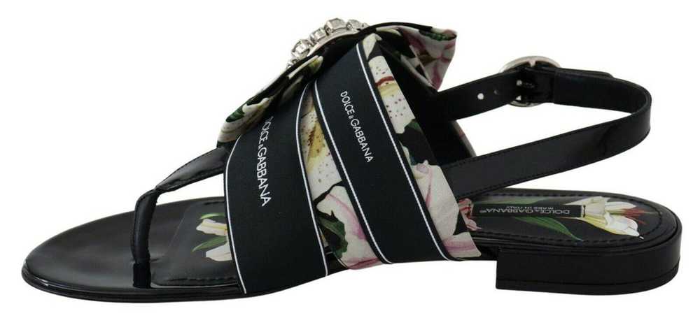 Dolce & Gabbana Floral Printed Cady Thong Sandals - image 2