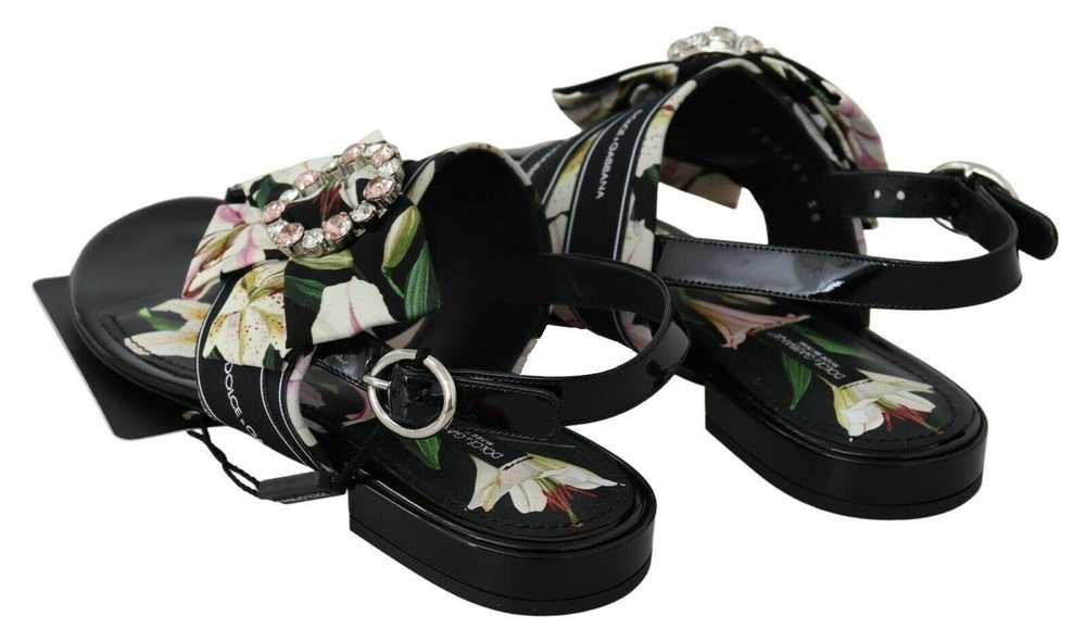 Dolce & Gabbana Floral Printed Cady Thong Sandals - image 5