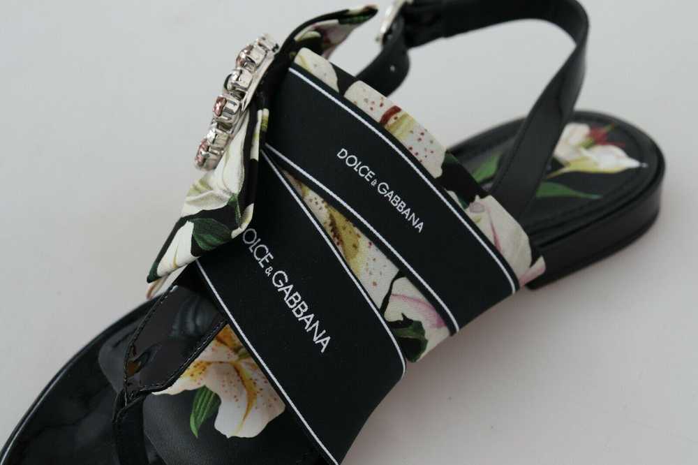 Dolce & Gabbana Floral Printed Cady Thong Sandals - image 7