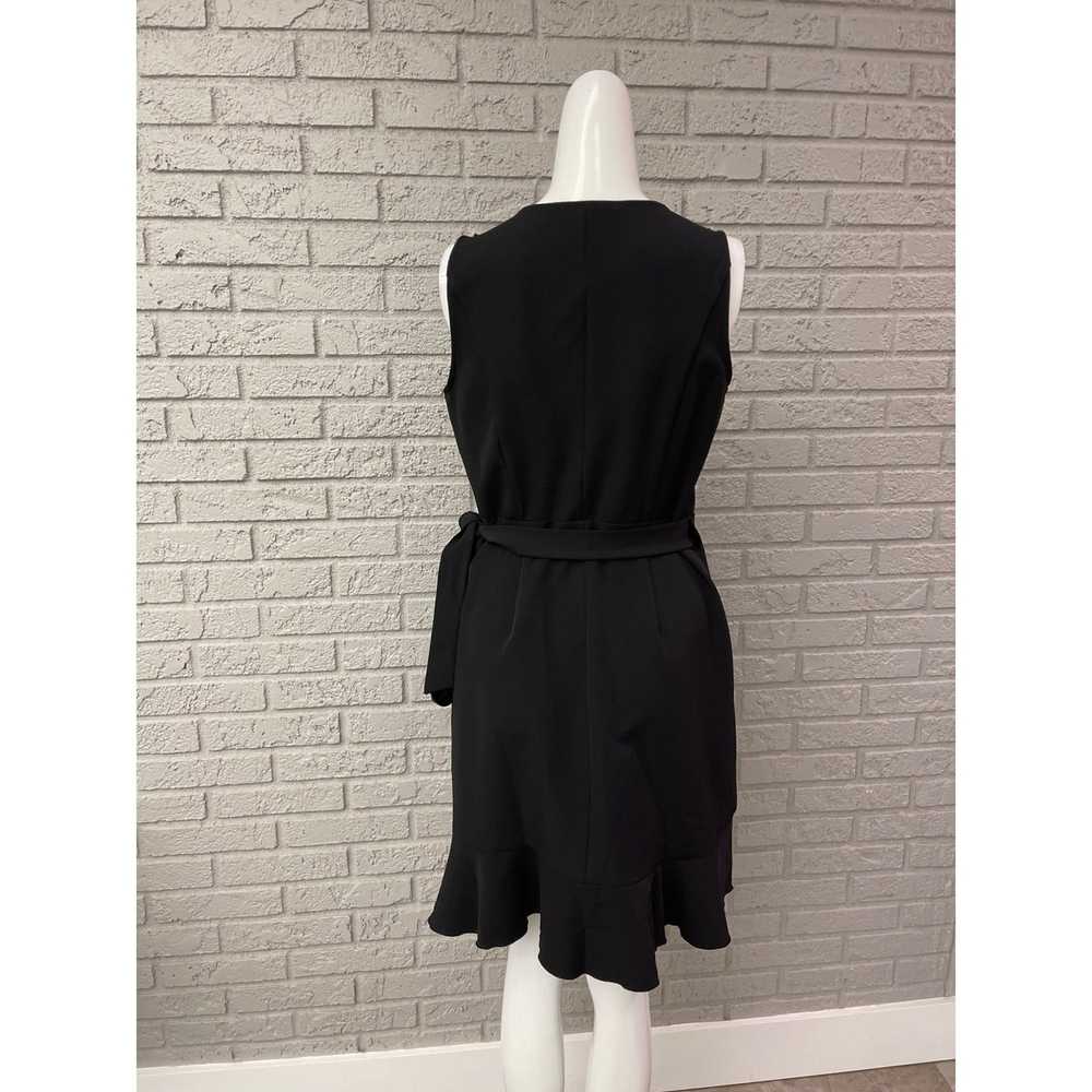 Loft Loft Black Wrap Ruffle Dress Size 2 - image 5