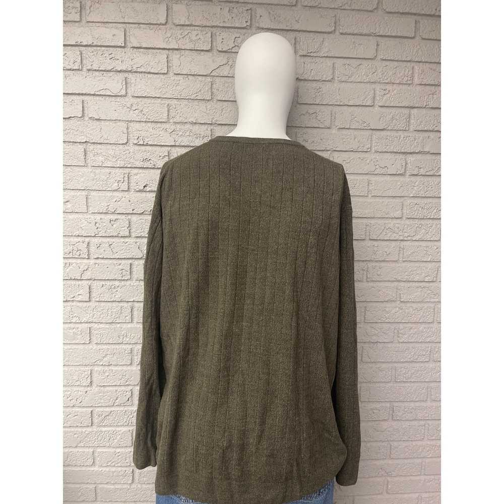 Other Harbor Bay Green Cable Sweater Size 2XLT - image 3