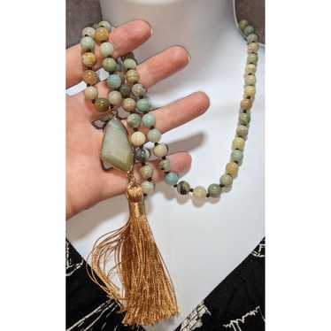 Dylan Dylan Amazonite Tassel Necklace