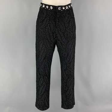 No. 21 Black Lace Cotton Blend Crystal Dress Pants - image 1