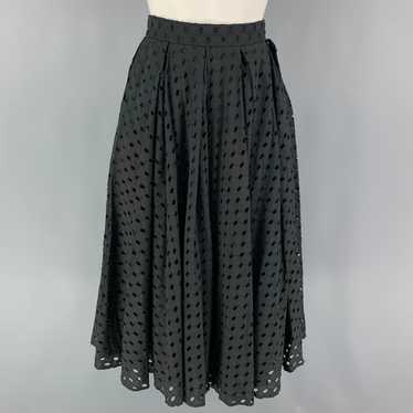 Moschino Black Cotton Eyelet ALine Skirt - image 1
