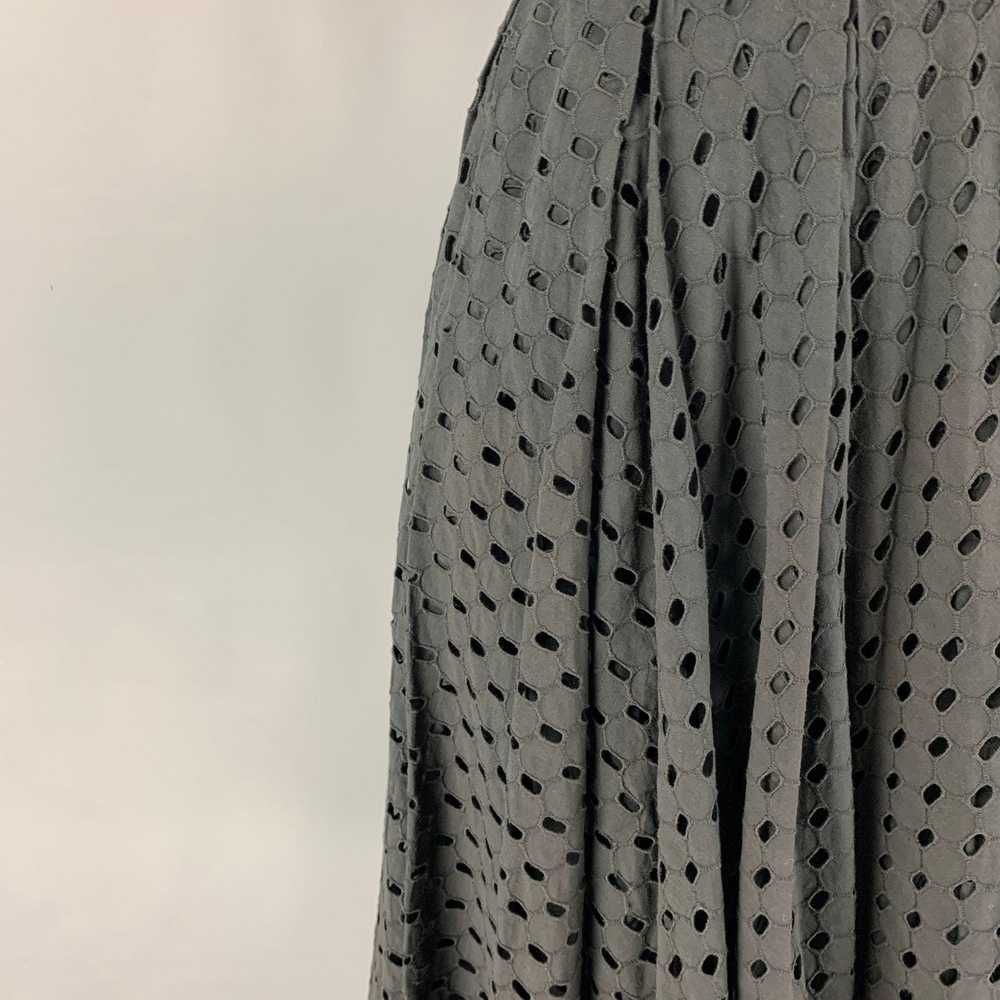 Moschino Black Cotton Eyelet ALine Skirt - image 2
