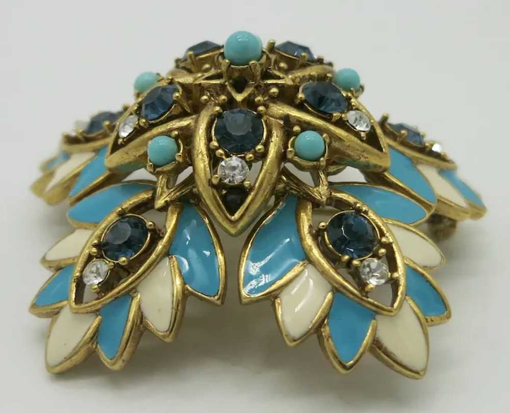 Joan Rivers Turquoise Enamel & Cabochon High Dome… - image 4