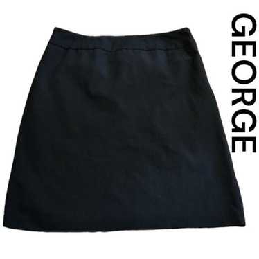 George GEORGE Size 14 Knee Length Black Business … - image 1