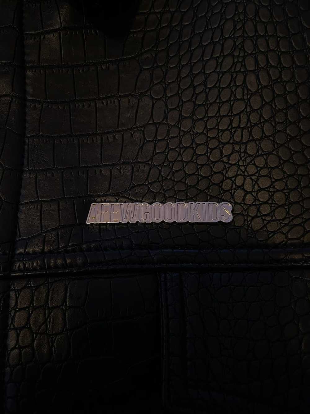 Luxury Crocodile Print Leather Jacket - DONCARE - image 4