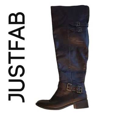 Other JUSTFAB Londra Brown Knee High Size 7.5 Boo… - image 1