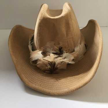 \ud83d\udd25\ud83d\udea8Vintage 70s 80s AJD Western Hat Suede Cowboy Cleveland Browns ...