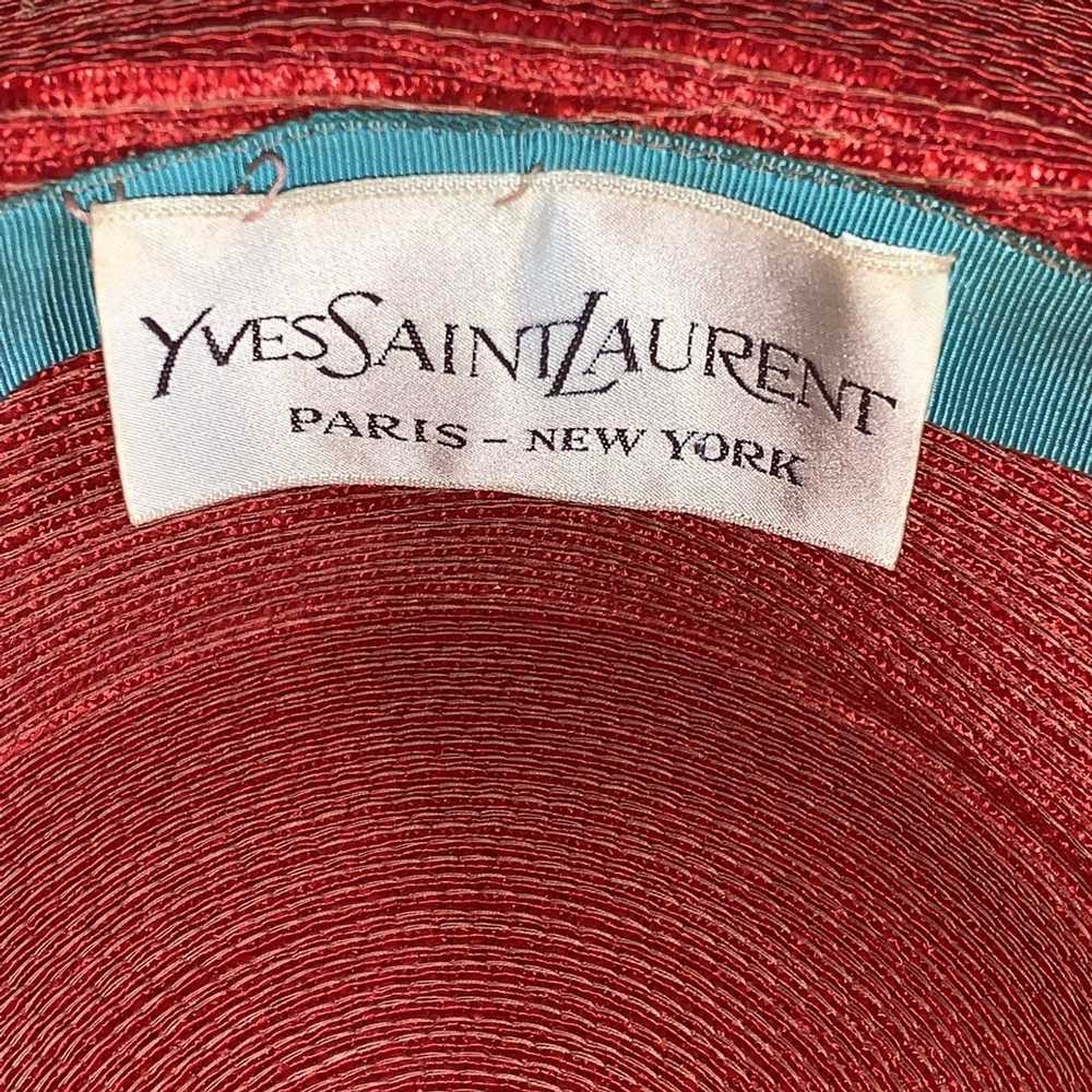 Yves Saint Laurent VINTAGE authentic YSL red stra… - image 3