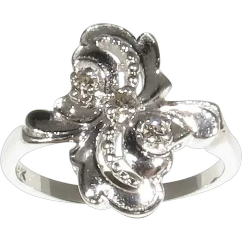 Vintage Diamond Art Nouveau Ring - image 1