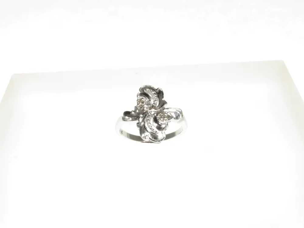 Vintage Diamond Art Nouveau Ring - image 2