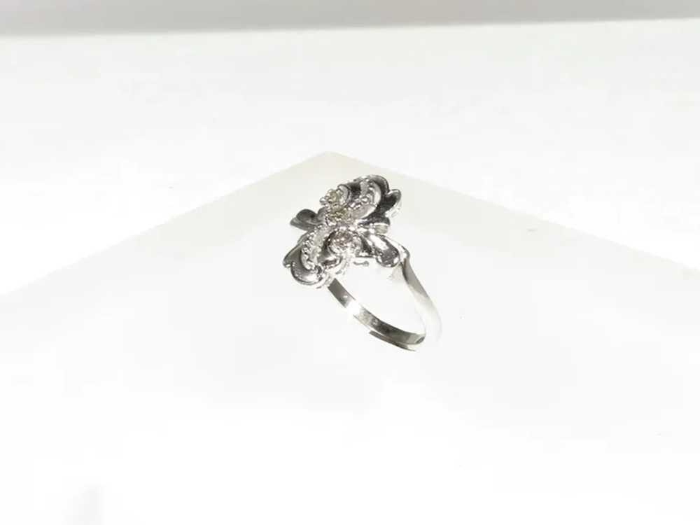 Vintage Diamond Art Nouveau Ring - image 3