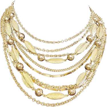 Mid-Century, 1960's "KRAMER" Gold Necklace - image 1