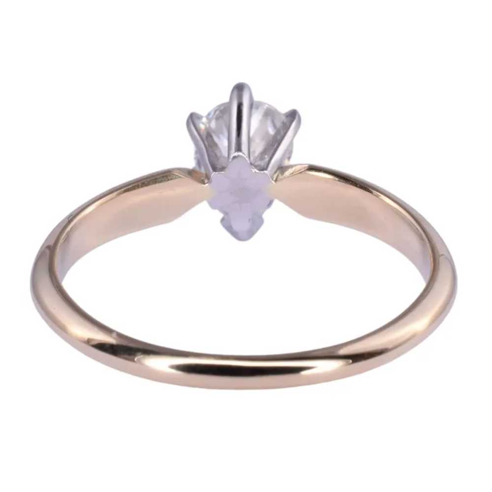 Pear Solitaire Diamond Engagement Ring - image 3