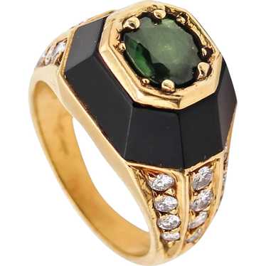 Jean Thierry Bond 1970 Paris Ring In 18Kt Gold Wi… - image 1